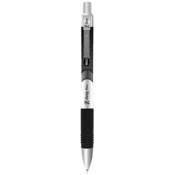 Zebra 1545167 Ballpoint ZGrip Plus Retractable 1.0 mm Pen Black