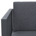 thumbnail image 4 of SAFAVIEH Holyoke Outdoor Patio 4 Piece Conversation Set, Grey, 4 of 12