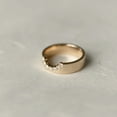 thumbnail image 3 of SOLITAIRE JEWELS 14k Yellow Gold Moissanite Diamond Deep Curvy Thick Stackable U-Shaped Nesting Chevron Ring, 3 of 4