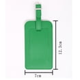 thumbnail image 4 of Travel Luggage Tag PU Leather Suitcase Name Address ID Label, Green Green 2pcs, 4 of 5