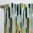 thumbnail image 3 of Designart "Verdant Stripes Interplay" Striped Curtain Panels, 3 of 6