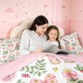 thumbnail image 5 of Manfei Kawaii Rabbit Animals 7-Piece Twin Bedding,Festive Christmas Tree Bedding Comforter Set,Pink,Pink Reversible, 5 of 6