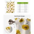 thumbnail image 5 of Sunflower Bee Oil Painting Window Curtains Tie Up Curtains for Kitchen Living Room Adjustable Rod Pocket Valances, 5 of 5