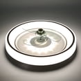 thumbnail image 5 of Cusp Barn Flush Mount Ceiling Fan with Light Remote Control Low Profile 3-Color Dimming LED Light for Bedroom, 5 of 11