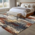 thumbnail image 5 of Brown Beige 8x10 Area Rug for Living Room Sectional Sofa, Gray Abstract Smoky Texture Distressed Mottled Ink Art Washable Non Slip Large Rectangle Area Rug, 5 of 9