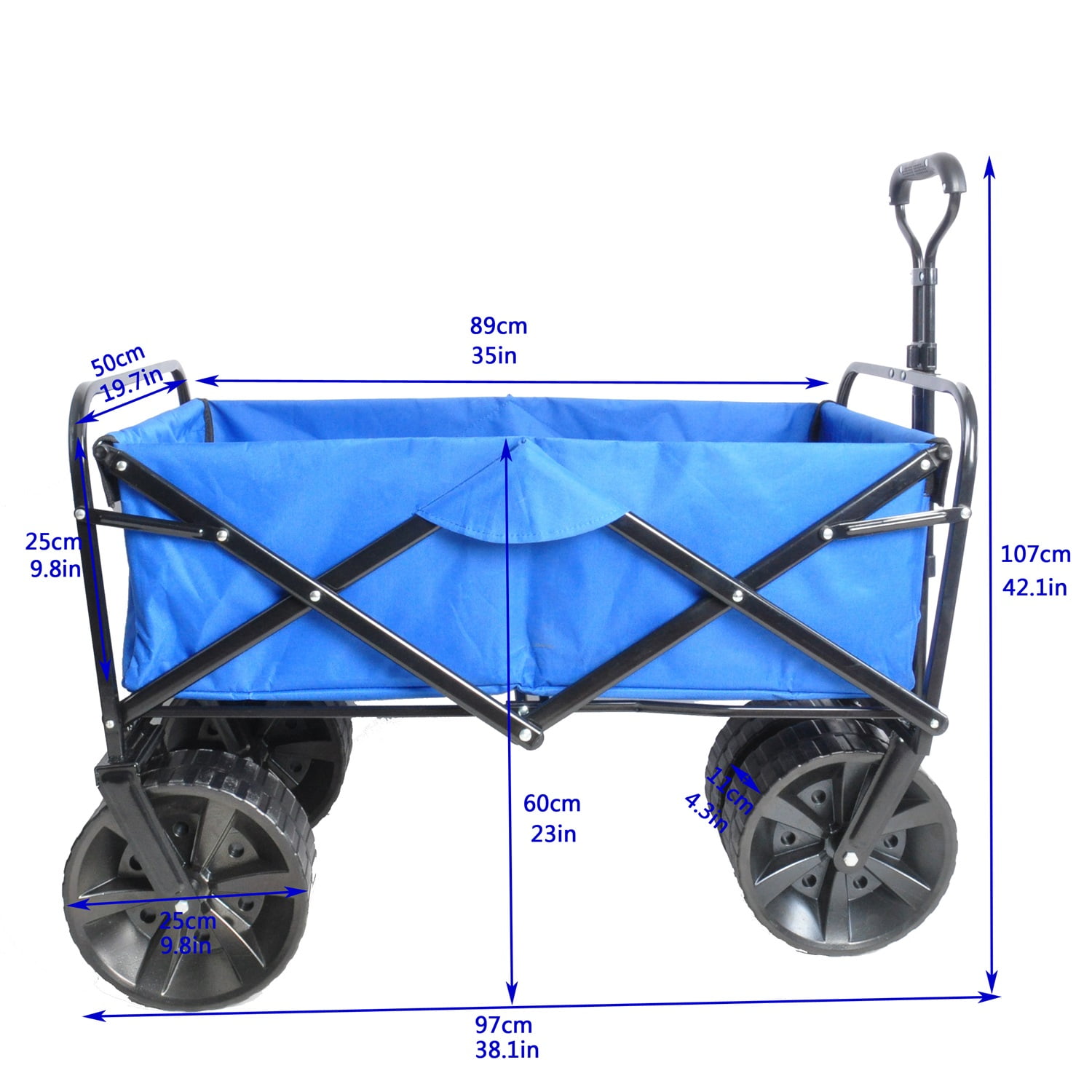 Lowestbest Folding Trolley, Independent Portable Outdoor Garden Sports Heavy-Duty Shopping Cart Cart, Blue Lowestbest Folding Trolley, Independent Portable Outdoor Garden Sports Heavy-Duty Shopping Cart Cart, Blue