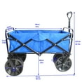 thumbnail image 5 of Folding Trolley, Heavy-Duty Shopping Cart, Independent Portable Outdoor Trolley, Blue, 5 of 9