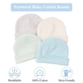 thumbnail image 5 of Spring Infant Hospital Beanie Newborn Baby Girls Cotton Hat Tolddler Boy Soft Double-Layer Hat, 5 of 5