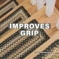 thumbnail image 3 of Homespice Kilimanjaro Premium Jute Braided Stair Tread 8" x 28" (Set of 13) Oval Black Reversible, Natural Jute Yarn Rustic, Country, Primitive, Farmhouse Style, 3 of 9