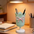 thumbnail image 5 of Tulip Bow Pen Holder, Back to School Tulip Bow Multifunctional Desktop Pen Organizer, Cute Decorative Stationery Cup, Desktop Ornament for Home School Study and Office, 5 of 6