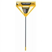 True Temper 2704000 Dual Tine Poly Head Steel Handle 26" Yellow Color Leaf Rake