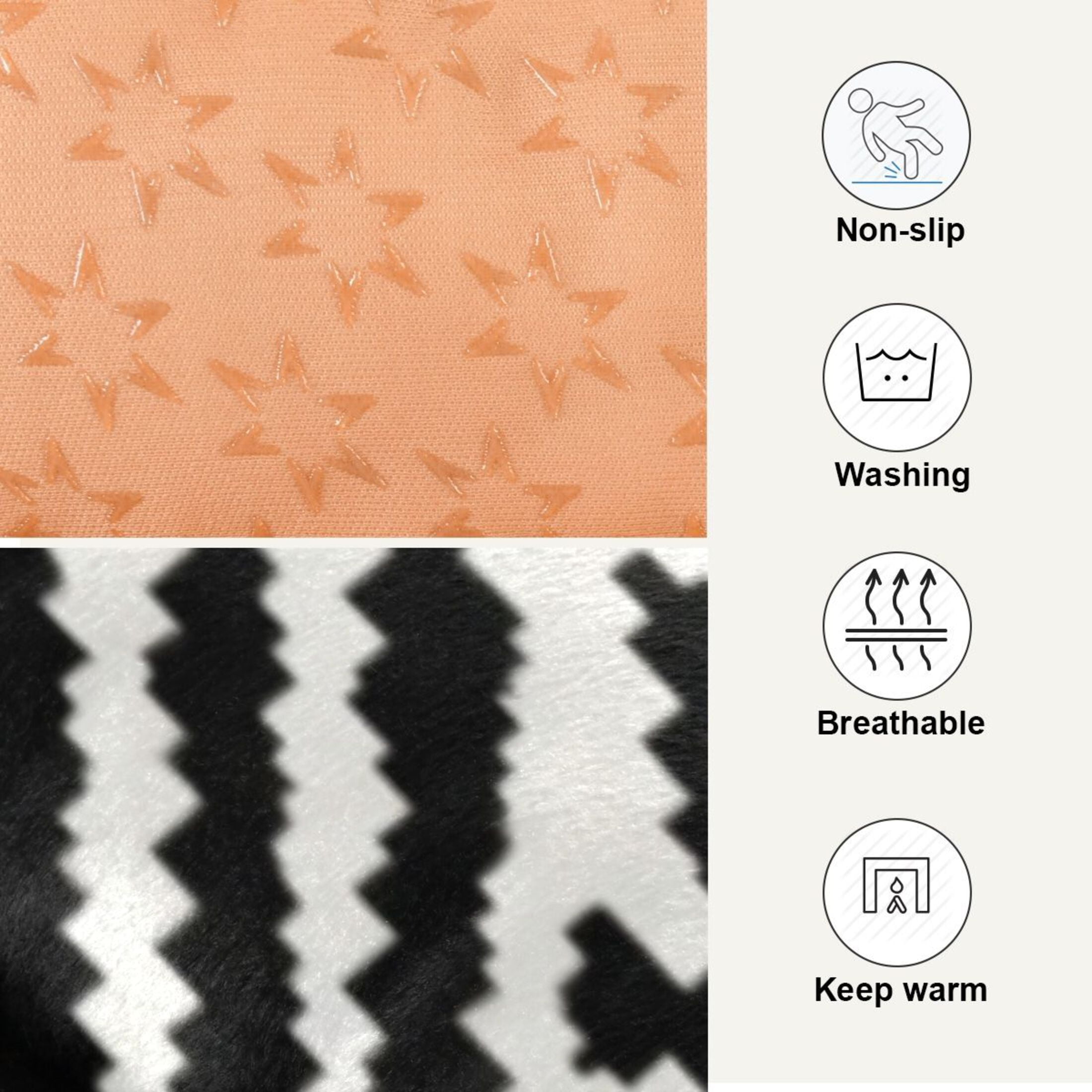 Cozy Mat Pet Bed Indoor Outdoor Warm Soft For Cat Dog Puppy(S/M) Black&white Pattern