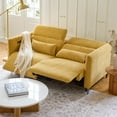 thumbnail image 3 of Modern Power Recliner Sofa with Adjustable Headrest and USB, Lumbar Support, Mustard, 3 of 10