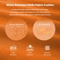 thumbnail image 4 of Patiobula 12-Piece Outdoor Deep Seat Cushion Set, 22 x 24, Water Repellent, Fade Resistant, 6-Inch Thicken Deep Seat Bottom and Back Cushion for Chair, Sofa, and Couch, Orange, 4 of 8