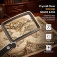 thumbnail image 4 of CaiYueKe Magnifying Glass with Light for Book Reading - Rechargeable Rectangle Large Portable LED Full-Page, Dimmable Magnifier with Folding Handheld Design for Seniors & Low Vision, 4 of 8