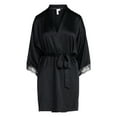 thumbnail image 6 of Joyspun Women’s Lace Trim Satin Robe, Sizes S-3X, 6 of 6