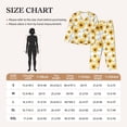 thumbnail image 4 of Yiaed Sunflowers Print Pajamas Women's Long Sleeve Sleepwear Soft Button Down Loungewear Pjs Lounge Set Nightwear Womens Pajama Pants-Small, 4 of 7