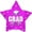 Hot Pink, variant on PMU Grad Congrats Star 18in Mylar Balloon Blue Pkg/1