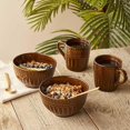 thumbnail image 1 of Bella Maison Olivia Seramik 4 Piece 2 Person Breakfast Set Brown, 1 of 2