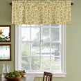 thumbnail image 3 of Yelllow Floral Curtain Valances for Windows, Kitchen Valance Window Treatments Panel 2 Pack, Vintage Rustic Plants Flowers Spring Rod Pocket Short Curtains for Bathroom Bedroom 54 x 18 Inch, 3 of 8