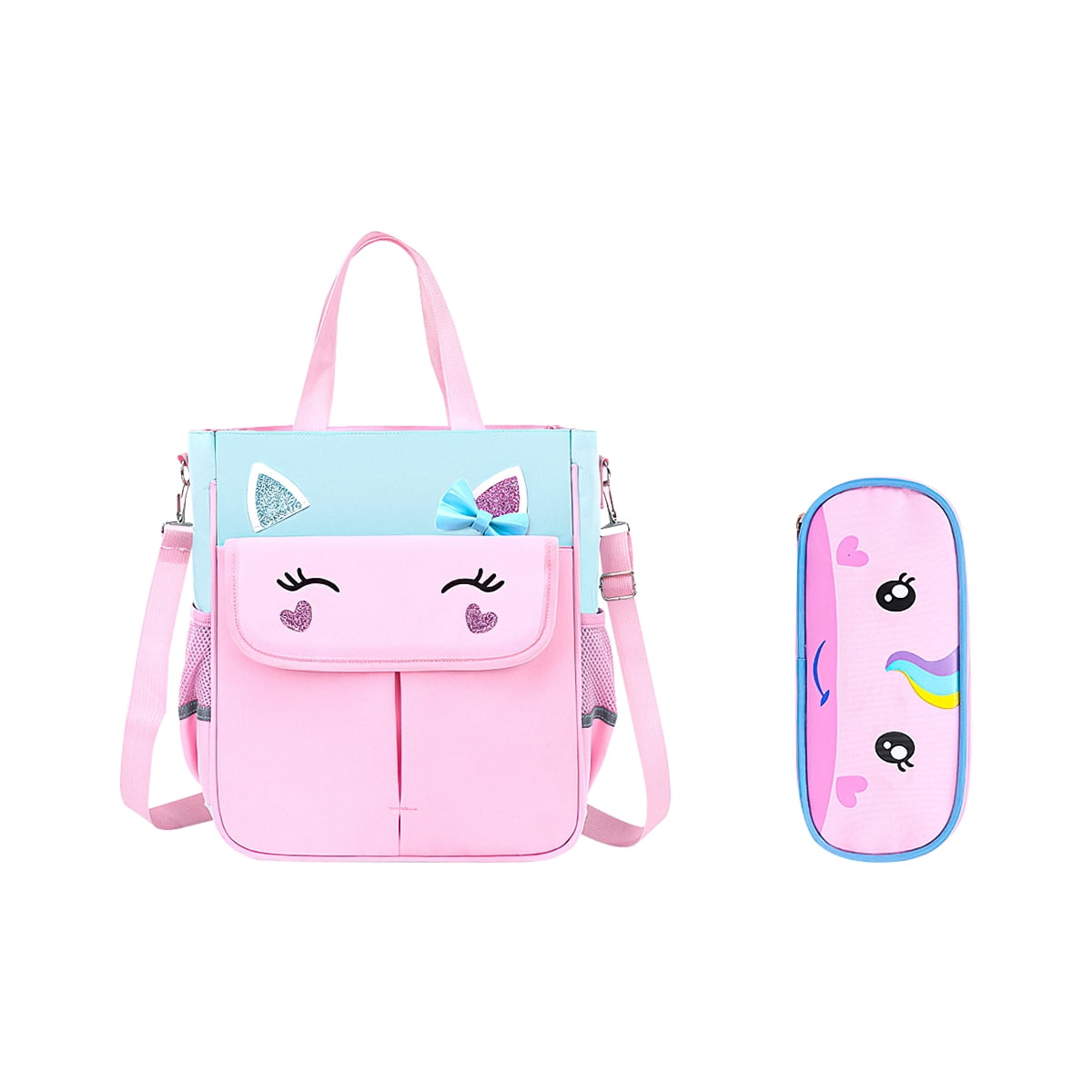 Kadyn 14.57" Girls Backpack, Elementary Bookbag with Lunch Bag and Pencil Bag, Unicorn Kids Backpack for Children, Pink Kadyn 14.57" Girls Backpack, Elementary Bookbag with Lunch Bag and Pencil Bag, Unicorn Kids Backpack for Children, Pink