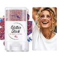thumbnail image 2 of Body Glitter Stick - Red White Blue Glitter, Patriotic Glitter Stick, 4th of July Glitter Stick, Hair Glitter Gel for Football Game, Flag Makeup, Waterproof, Independence Day, Art Craft, 2 of 9