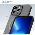 thumbnail image 3 of Case Compatible with iPhone 12 Pro Max for MagSafe,Hard Cover Camera Lens Protector Phone Stand Matte Clear PC+TPU Shockproof Protection Accessories (12 Pro Max, Black), 3 of 5