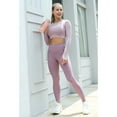 thumbnail image 4 of UUE 25"Inseam Purple Soft leggings with 3 Pockets for women and girls, High waist soft leggings for Yoga and Running, 4 of 6
