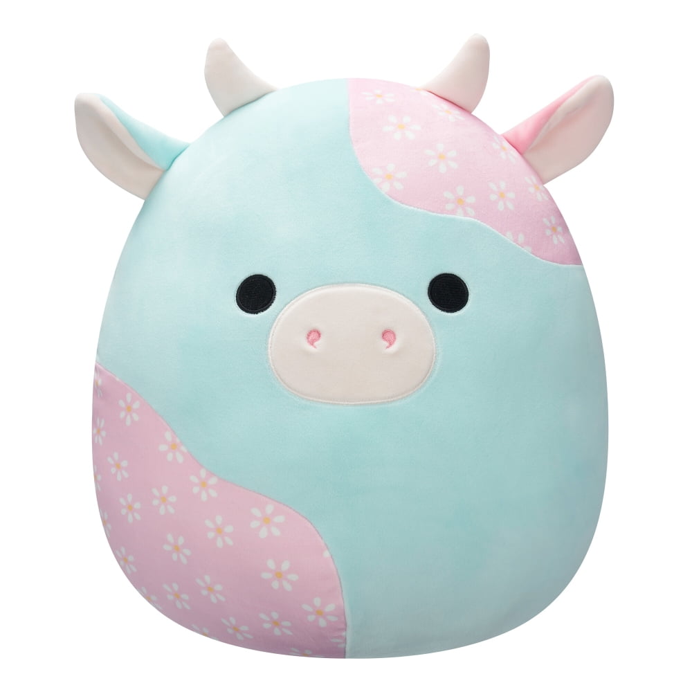 Squishmallows 16" Mint and Pink Floral Easter Cow (Yamaris)