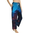 thumbnail image 6 of Salouo Spooky Halloween Night Scene Print Women's Pajama Pants Casual Loose Sweatpants PJs Flowy Pants Drawstring Palazzo for Women Wide Leg Pants Lounge Pajama -X-Large, 6 of 8