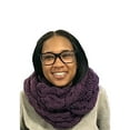 thumbnail image 2 of The Twist Infinity Twist Cable Knit Scarf (Black) Female Adult, 2 of 5