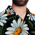 thumbnail image 5 of Daisy Men's Short Sleeve Poplin Shirt, Casual Printed Button Down, Summer Beach Hawaiian Shirts, Unisex, 5 of 6