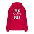thumbnail image 4 of Hoodies for Women Ndbuld Women And Winter Casual Christmas Solid Round Neck Long Sleeve Pullover Blouse Sweatshirt Red 5XL, 4 of 5