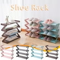 thumbnail image 6 of Matoen 4 Tiers Shoe Rack, Foldable Shoe Rack for Closet, Plastic Shoe Tower for Space Saving, Large Shoe Shelf/Holder/Stand for Bedroom, Entryway, 6 of 6
