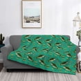 thumbnail image 2 of Zufioo Bass Fish Print Horizontal Flannel Blanket, Anti-wrinkle, Anti-shrinkage, Anti-allergic Plush Blanket, Household Items Suitable for Bedroom-60"x50", 2 of 6