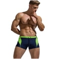 thumbnail image 2 of Shldybc Mens Swim Trunks, Men's Flat Angle Fashion Color Matching Trend Quick Drying Swimming Trunks, Quick Dry Swimsuit, 2 of 4