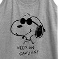 thumbnail image 3 of Peanuts - Cool Joe Keep On Smiling - Women's Racerback Tank Top, 3 of 6