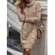 thumbnail image 2 of Vestido de punto de cuello alto para mujer, Jersey informal de manga larga, liso, elegante, cálido y holgado, para invierno, 2 of 7
