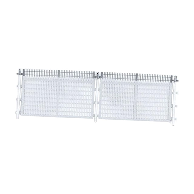 Xuanheng 1/64 Scale Miniature Fence Model for Racing Miniature Landscape Fairy Garden silver 2 grids