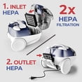 thumbnail image 7 of PINETAN Bagless Canister Vacuum Cleaner, with Double HEPA Filtration, Lightweight Design & Powerful Suction, Multi-Surface Cleaning Nozzle and Automatic Cord Rewind - Ocean Blue, UC601, 7 of 7
