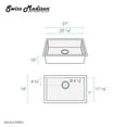 thumbnail image 3 of Tourner 27 x 19 Stainless Steel, Single Basin, Undermount Kitchen Sink in Rose Gold, 3 of 10