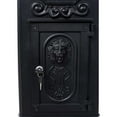 thumbnail image 7 of BARONAGE Large-Capacity Mailbox for Residential Use, Vintage Style Floor Letter Box，Garden Floor Safety Mailbox, Outdoor Rainproof Postbox Statue, Black, 7 of 7