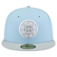 thumbnail image 2 of Men's New Era  Light Blue/Gray Boston Bruins Color Pack Two-Tone 59FIFTY Fitted Hat, 2 of 6