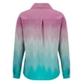 thumbnail image 5 of Jxximdong Button Up Shirts Women Women's Long Sleeved Printed Button Down Shirt Pink Spring Tops L, 5 of 5