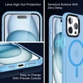 thumbnail image 6 of ELEHOLD for iPhone 16 Plus Compatible with Magsafe Accessories Case,Translucent Matte Magnetic Slim Non-Slip Shockproof Women Men Protective Cover,Blue, 6 of 7