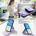 thumbnail image 4 of TECH CIRCLE For Galaxy A23 4G Wallet Case with Card Holder,PU Leather Flip Kickstand Magnetic Clasp Durable Shockproof Protective Phone Case for Samsung Galaxy A23 6.6" 2022,Purple, 4 of 6