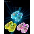 thumbnail image 4 of Cre-Heaven Blue Light Up Toddler Cute Cartoon Slippers,Boys Girls Quick Drying Non-Slip Slodes, Bathroom Slippers Gym Slippers Soft Sole Open Toe House Slides for 2-10 Years Old, 4 of 6