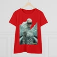thumbnail image 4 of Women's Midweight Cotton T-Shirt Silver Futuristic Train Model 010, 4 of 5