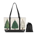 thumbnail image 7 of FORMRS Canvas Laptop Tote Bag for Women with 15.6" Computer Compartments Shoulder Handbag, Hand Drawn Christmas Stars, 7 of 7