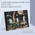 thumbnail image 3 of Yayeee Toggle Light Switch Wall Plate 3-Gang 6.37"x4.48" Decorative Outlet Cover, Black Dinosaur, 3 of 7